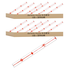 Bentoto House 本朵愛舍 日式和風和紙膠帶 7.5mm x 5M ,淺草結繩,12個