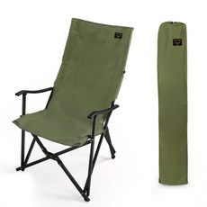 캠프빌리지 네이쳐스 릴렉스 체어 + 보관가방 세트, 카키, 1세트