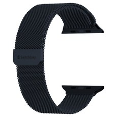 SwitchEasy 魚骨牌 Mesh 不鏽鋼米蘭磁吸錶帶, 44/45/46/49mm, 黑色, 1個