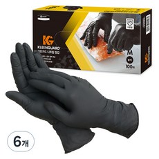 Yuhan Kimberly 可麗格 丁腈手套 100入, 黑色, 6個, 中(M)