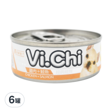 Vi.Chi 全犬種 經典 犬罐, 雞肉 + 鮭魚, 80g, 6罐