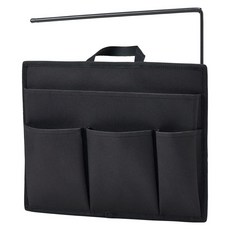 KING JIM New Basic HANG ORGANIZER 吊掛收納袋 橫式 9個口袋 黑色, 305 x 225 x 20mm, 1個