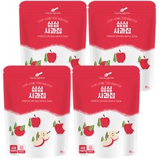 리틀스푼 동결건조 싱싱 과일칩 사과, 15g, 4개