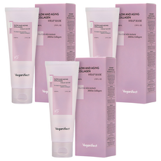 비건이펙트 슬로우 앤 에이징 저분자 콜라겐 물광 랩마스크 80ml, 1개입, 3개