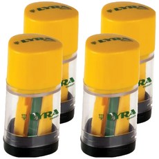 lyra 黃桿鉛筆好幫手2合1, 4入, 黃色