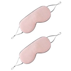 P&K 遮光眼罩 雙面便攜式助眠眼罩 粉紅色, 2個, 1入