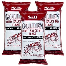 S&B 黃金蔬菜咖哩粉, 1kg, 3個