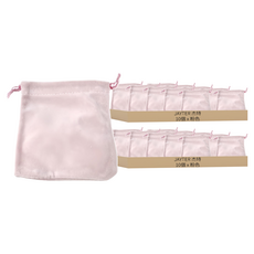 絨布抽繩飾品收納袋, 粉色, 20個