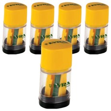 lyra 黃桿鉛筆好幫手2合1, 5入, 黃色