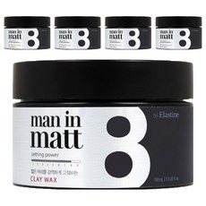 엘라스틴 맨인매트 클레이 헤어왁스, 80g, 5개