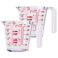 透明量杯 2個, 透明色, 250ml, 1組