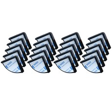 Natural Park PVC防撞護角 20入+雙面膠帶, 黑色, 1組