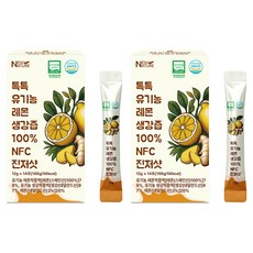 뉴네이처 톡톡 유기농 레몬생강즙 NFC 진저샷 14p, 168g, 2개