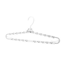 小麥購物 伸缩加長衣架 87g C158, 純淨白, 6支