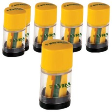 lyra 黃桿鉛筆好幫手2合1, 6入, 黃色