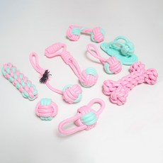Pasteldog 狗牙線玩具 9 件套, 混色, 1套
