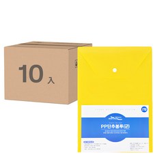 ECO Chungwoon 按扣直式文件袋 A4 黃色, 10個