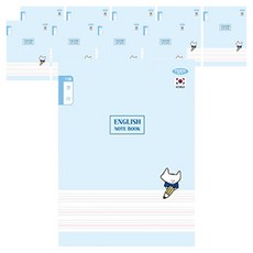 PENPIA 1000小學裝訂筆記本 12行 英文, 一個藍色, 10個