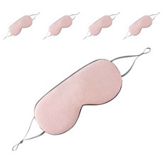 피앤케이 암막안대 양면 휴대용 숙면 눈가리개 핑크, 5개, 1개입