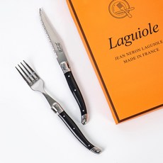 JEAN NERON Laguiole 晚餐餐具組 2入, 1套, 湯匙 + 叉子, 黑色
