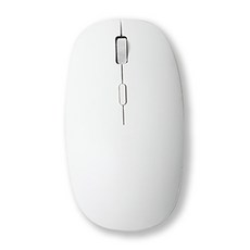 파우트 무선 충전식 저소음 마우스, HANDS4, 화이트