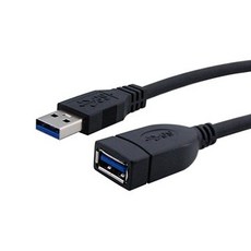 Cable 凱堡 電腦影音專用線 Cable 28/24AWG 96編OD5.5 USB 3.0 A公-A母 CVW, 100cm, 黑色, 1個