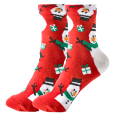聖誕襪 雪人 N4996 5隻, 紅色, 1組