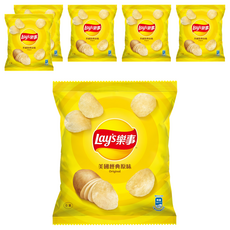 Lay's 樂事 洋芋片 美國經典原味, 34g, 6包