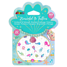 AVEnIR 海洋手鍊 + 紋身貼套裝, 1個, 藍色