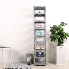 LIVING HAPPY 9層鞋架 灰色, 1入