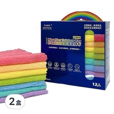 Cotton Field 棉花田傢飾 彩虹超細纖維清潔抹布 12入/盒, 30 x 30xm, 2盒