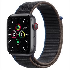 Apple 애플워치 SE, 44mm, GPS+Cellular, 알루미늄, 스페이스 그레이 / 차콜 스포츠 루프