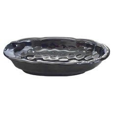 日本製 萬古燒耐熱黑烤皿, 1個, 13cm