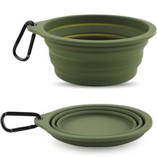 CARNO 寵物便攜式露營餐具 600ml, 卡其色, 2個