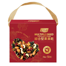 HomeBrown 紅布朗綜合堅果果乾禮盒300g，獨立包裝，健康零食，年節送禮首選, 1盒