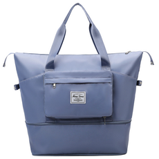 bebehome 超大容量多功能乾濕分離可折疊防水旅行收納包, 藍色, 42 x 27 x 21cm