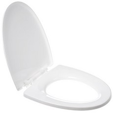 코멧 상부체결 무소음 변기커버 D형 (폭 36 cm X 길이 47 cm), 화이트, 1개
