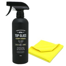 D-CHRONIC 車用玻璃清潔劑 500ml + 毛巾 顏色隨機出貨 洗車用品組, 1套