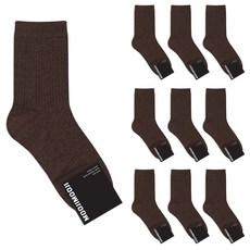 parkgoon 男士素色羅紋時尚襪 10雙