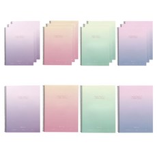 pinkfoot 1500星光稿紙筆記本 4種*2本組, 紫色、藍色、粉色、薄荷色, 2組