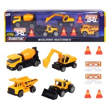 TEAMSTERZ 綜合工程車組, 多款車型, 附情境交通配件, HT36231, 不適用, 1盒