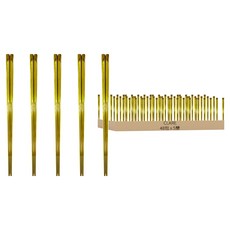 CLARE 典鑽 316不鏽鋼筷, 奢華金, 5雙筷子, 48包