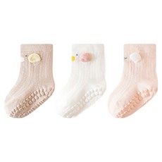 신생아 미끄럼방지 입체동물 매쉬 양말 3족세트