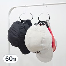 노바리움 다용도 모자 스카프 잡화 정리 걸이 14 x 15 cm, 블랙, 60개