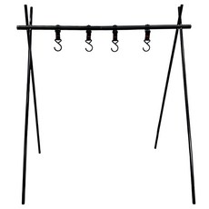 露營三角置物架 附掛勾 480 x 60 x 60mm 330g 1個 無色, 黑色, 1層