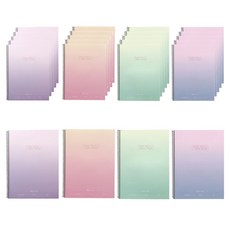 pinkfoot 1500星光稿紙筆記本 4種*2本組, 紫色、藍色、粉色、薄荷色, 3組