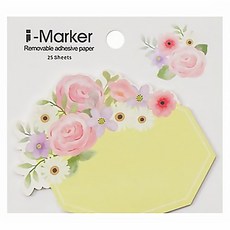 知音文創 i-Marker 花系列便利貼, 回憶, 25張, 1本