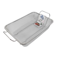 Jinsung Star 不鏽鋼方形雙耳籃 B型粗網, 單一顏色