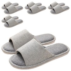 RIVER-GREEN Arico條紋客廳拖鞋, 藍灰色, 5組