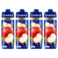 CHABAA 啜吧 蘋果汁, 1L, 4瓶